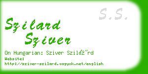 szilard sziver business card